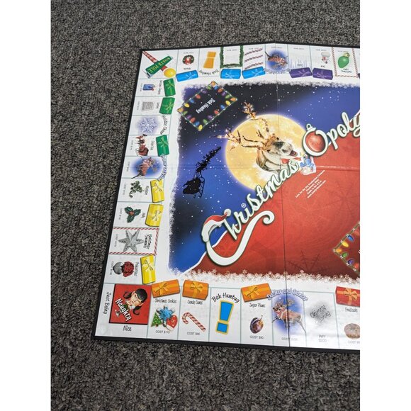 Christmas-Opoly Board Game Monopoly Themed Replacement Board & Instructions - Picture 3 of 7